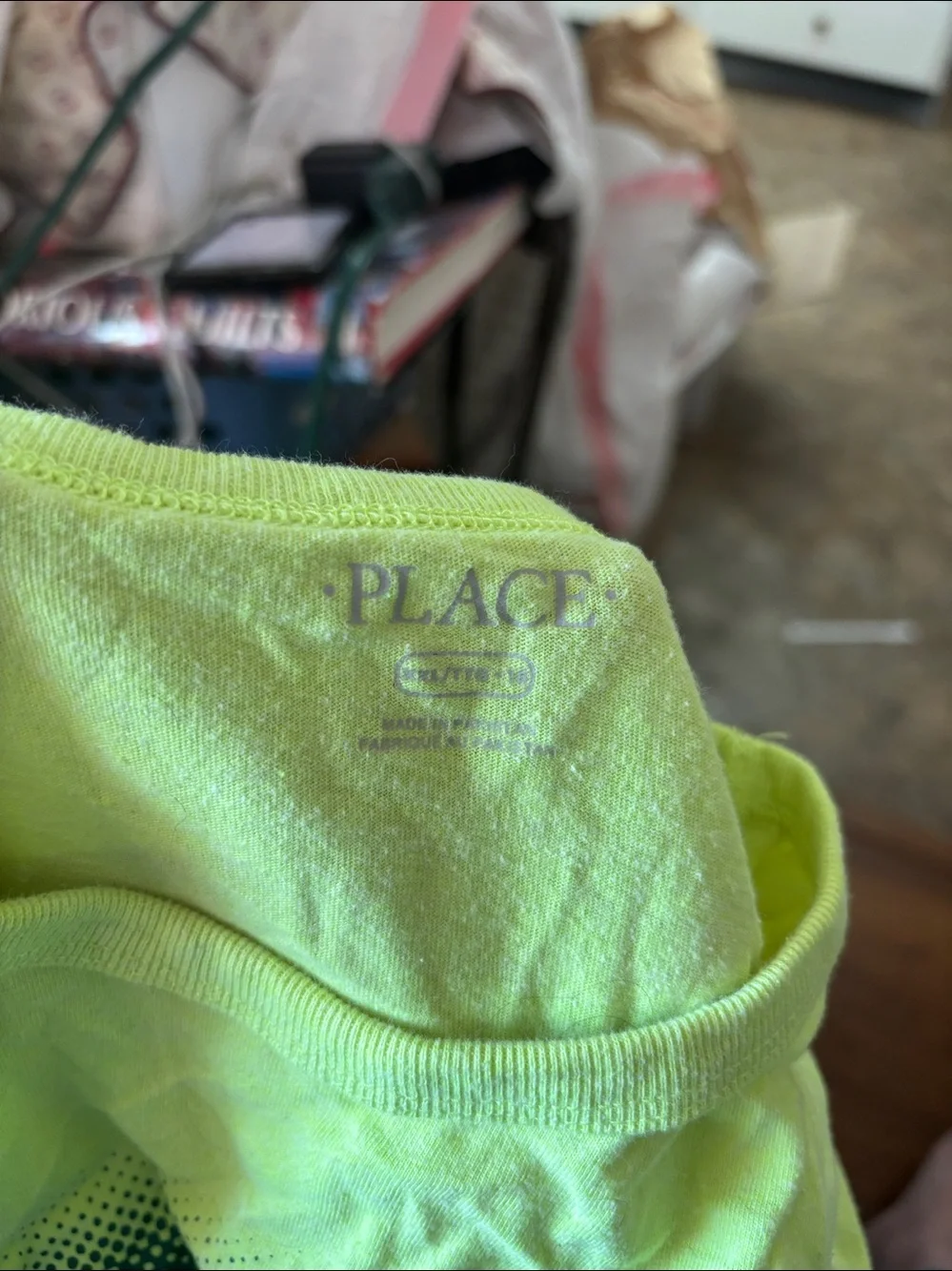Place Neon Lime Gaming Controller Tee with Red Accents XXL